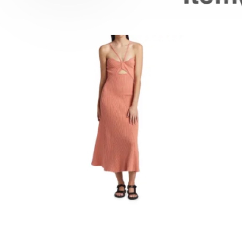 NWT* Anna Quan Galina Rib-Knit Midi-Dress- Size 6